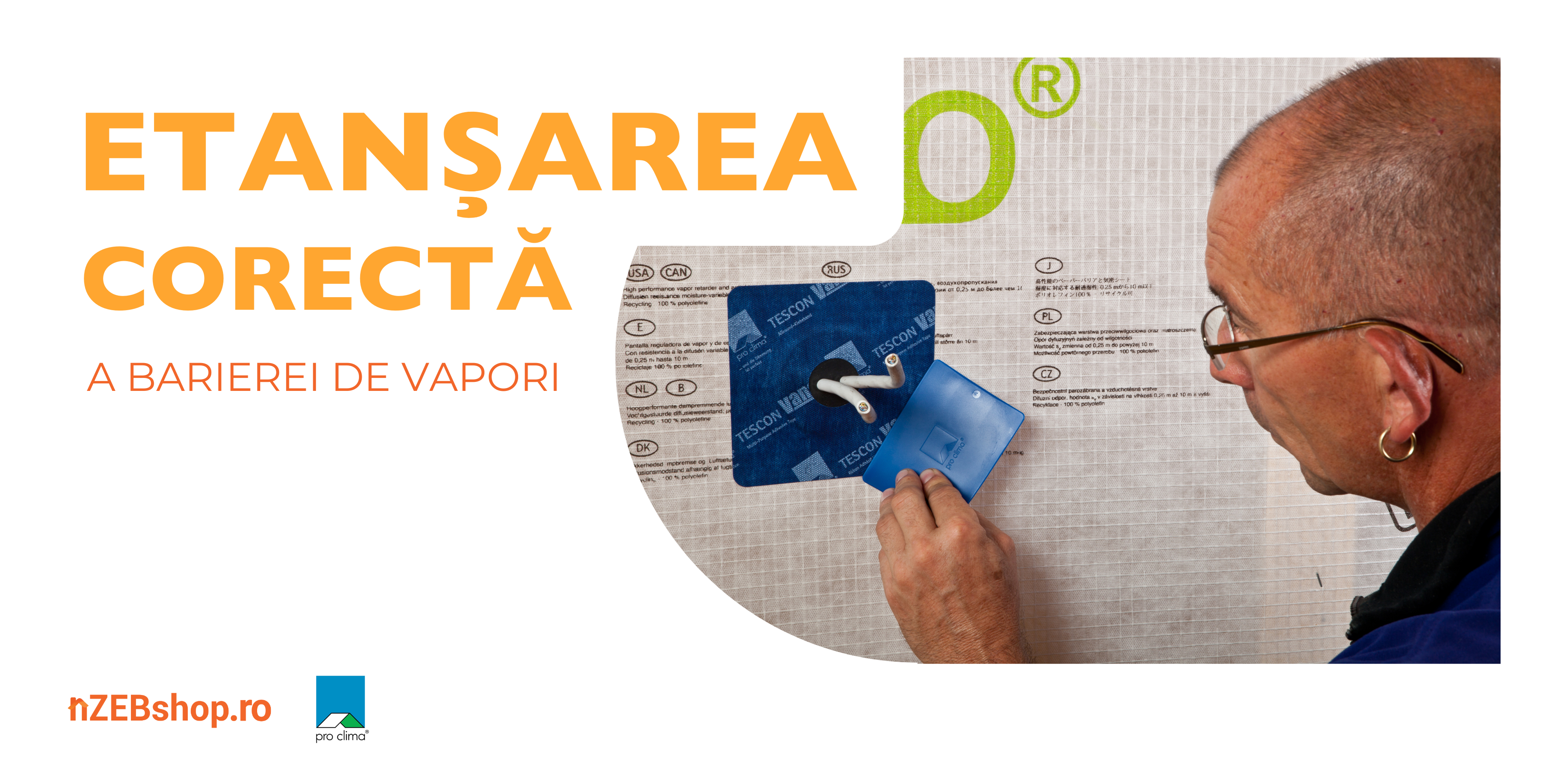 Etanșarea străpungerilor în bariera de vapori